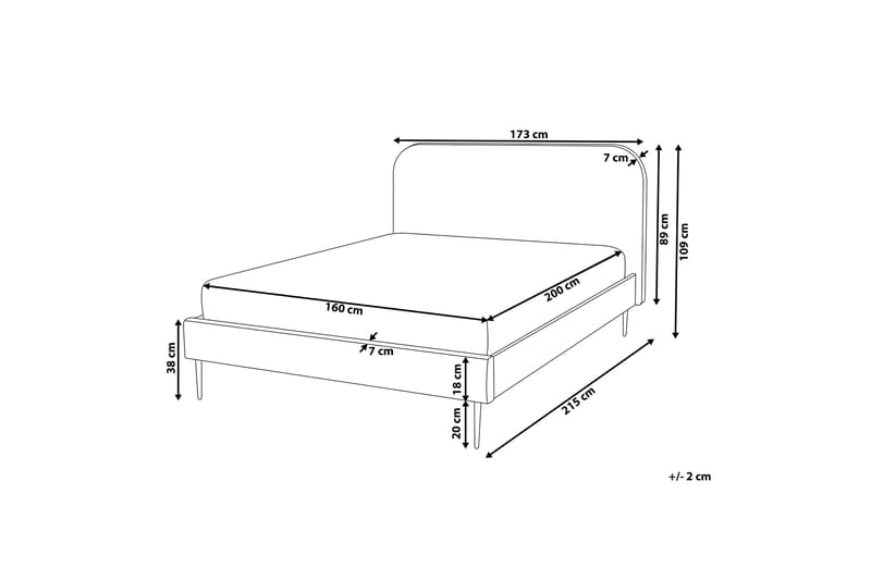 Larochelle Dobbeltseng 160x200 cm - Gul - Møbler - Senger - Rammeseng