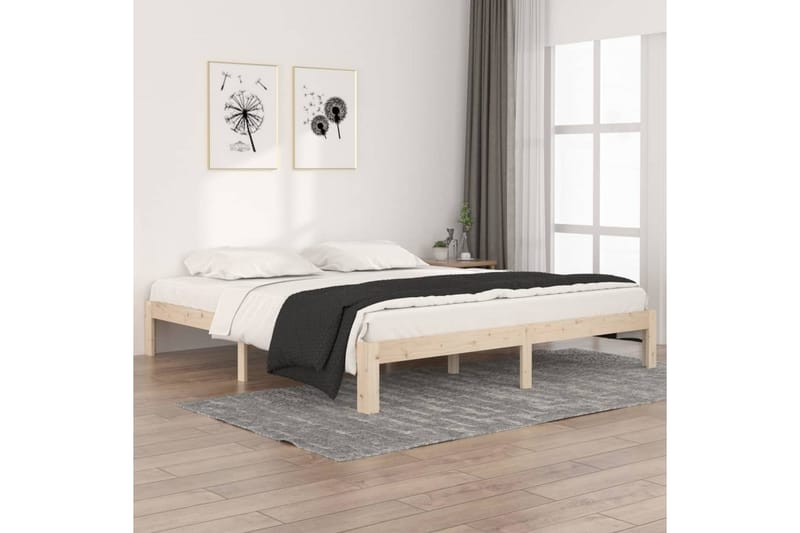 Sengeramme heltre 180x200 cm 6FT Super King - Brun - Møbler - Senger - Sengeramme & sengestamme