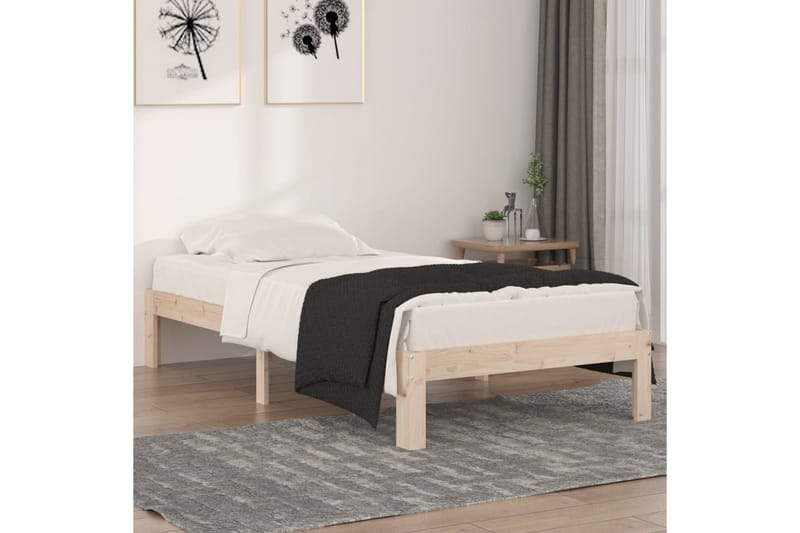 Sengeramme heltre 90x190 cm 3FT Single - Brun - Møbler - Senger - Sengeramme & sengestamme