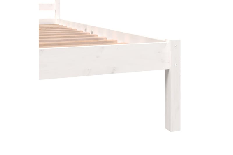 Sengeramme heltre furu 120x190 cm hvit 4FT Small Double - Hvit - Møbler - Senger - Sengeramme & sengestamme