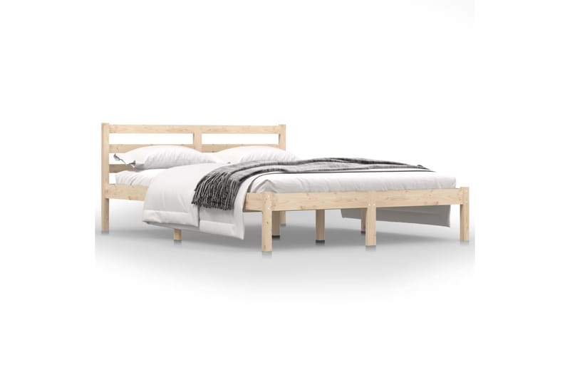 Sengeramme heltre furu 135x190 cm 4FT6 Double - Brun - Møbler - Senger - Sengeramme & sengestamme