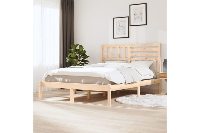 Sengeramme heltre furu 140x190 cm - Brun - Møbler - Senger - Sengeramme & sengestamme