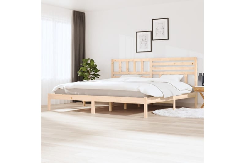 Sengeramme heltre furu 180x200 cm 6FT Super King - Brun - Møbler - Senger - Sengeramme & sengestamme