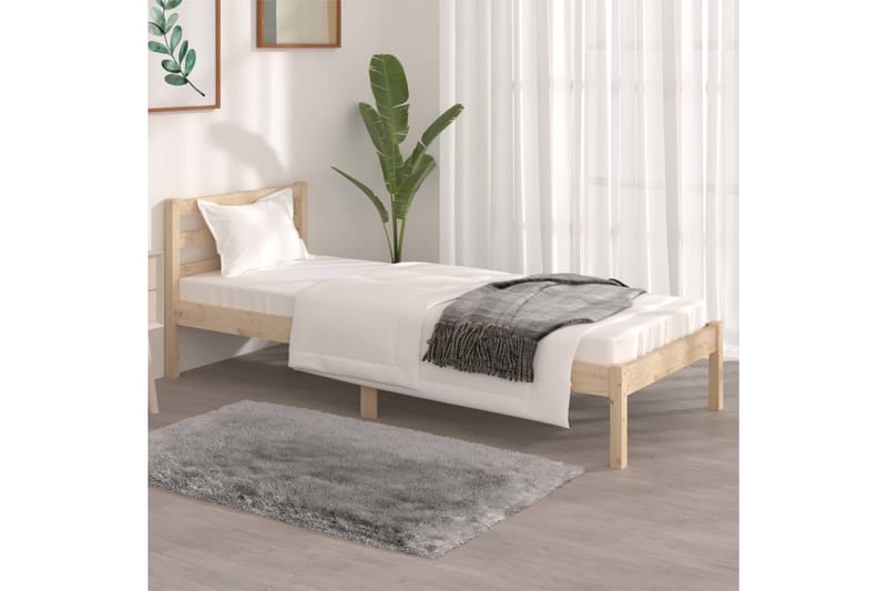 Sengeramme heltre furu 75x190 cm 2FT6 Small Single - Brun - Møbler - Senger - Sengeramme & sengestamme