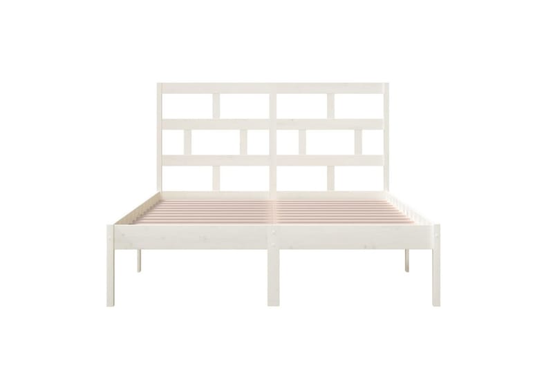 Sengeramme hvit heltre 150x200 cm 5FT King Size - Hvit - Møbler - Senger - Sengeramme & sengestamme