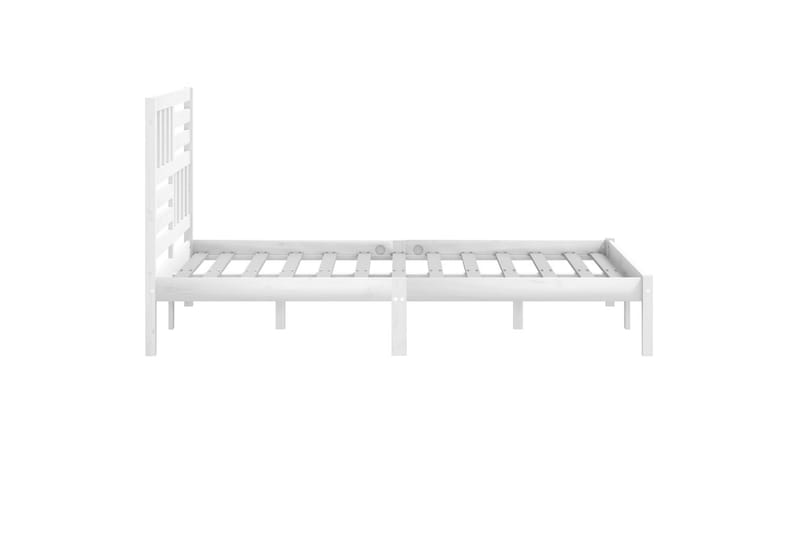 Sengeramme hvit heltre 150x200 cm 5FT King Size - Hvit - Møbler - Senger - Sengeramme & sengestamme