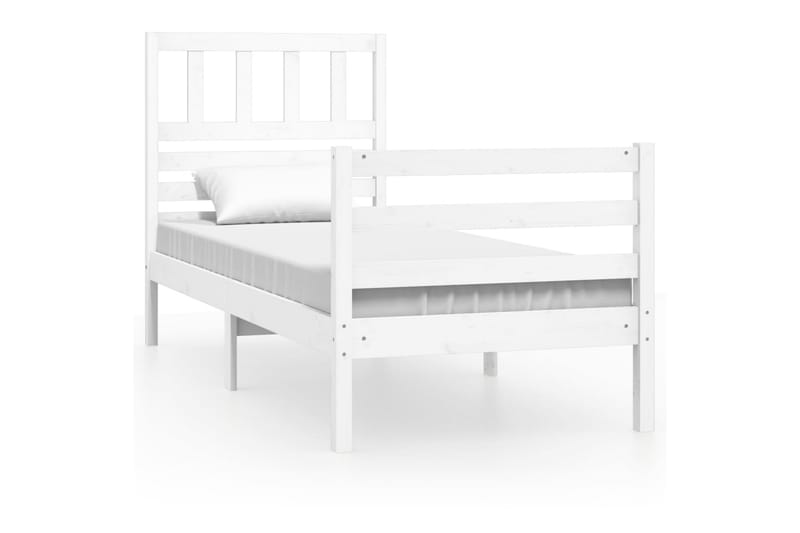 Sengeramme hvit heltre 75x190 cm 2FT6 Small Single - Hvit - Møbler - Senger - Sengeramme & sengestamme