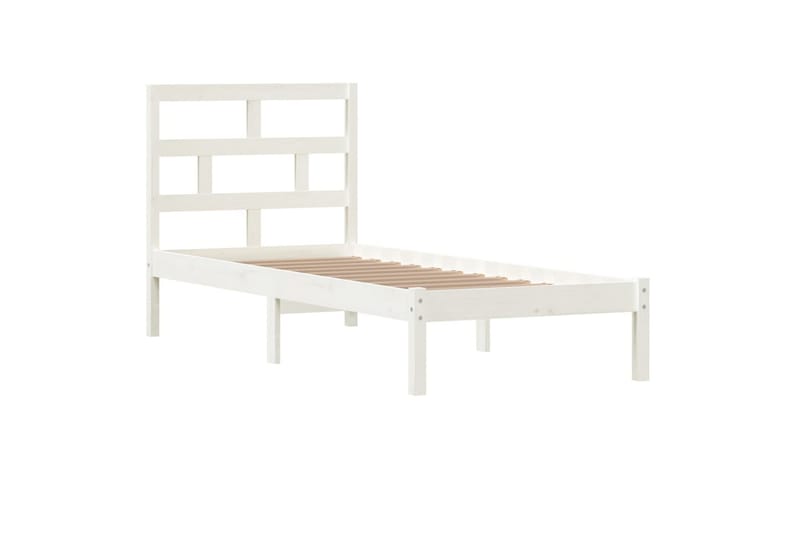 Sengeramme hvit heltre 75x190 cm 2FT6 Small Single - Hvit - Møbler - Senger - Sengeramme & sengestamme