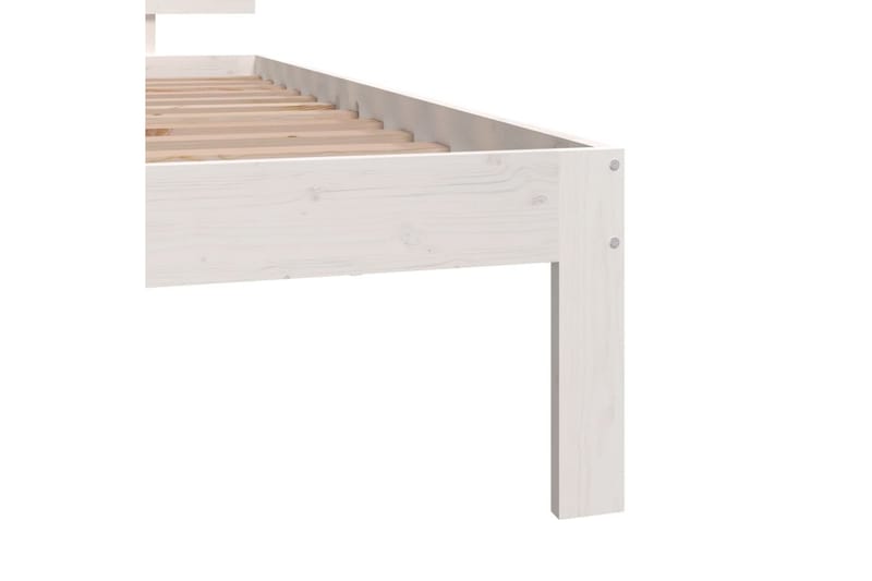 Sengeramme hvit heltre 75x190 cm 2FT6 Small Single - Hvit - Møbler - Senger - Sengeramme & sengestamme