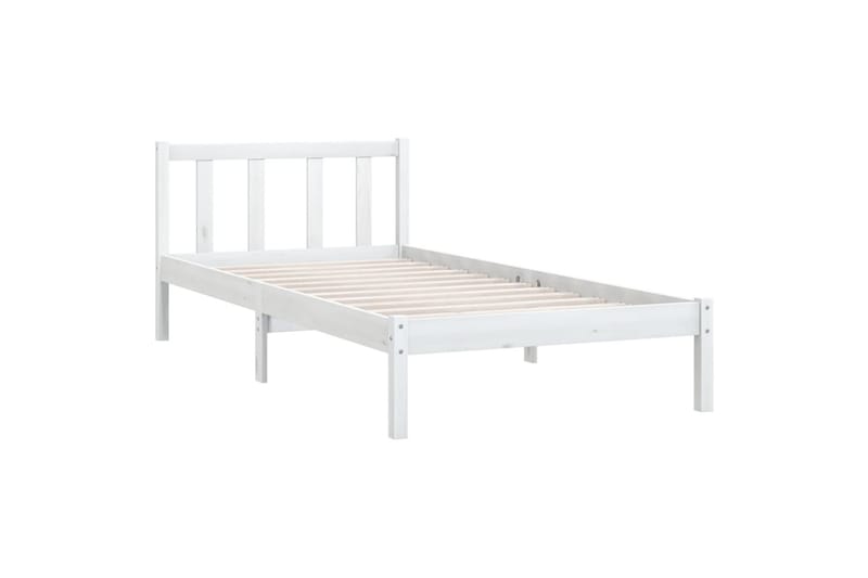 Sengeramme hvit heltre furu 100x200 cm - Hvit - Møbler - Senger - Sengeramme & sengestamme