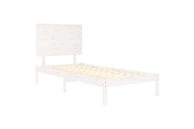 Sengeramme hvit heltre furu 100x200 cm - Hvit - Møbler - Senger - Sengeramme & sengestamme