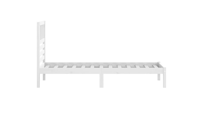 Sengeramme hvit heltre furu 75x190 cm 2FT6 Small Single - Hvit - Møbler - Senger - Sengeramme & sengestamme