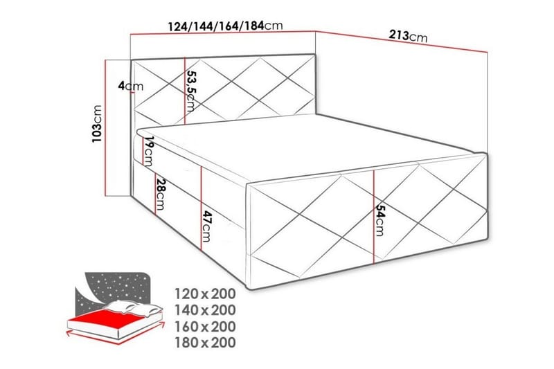 Boisdale Sengeramme 120x200 cm - Beige - Møbler - Senger - Sengeramme & sengestamme