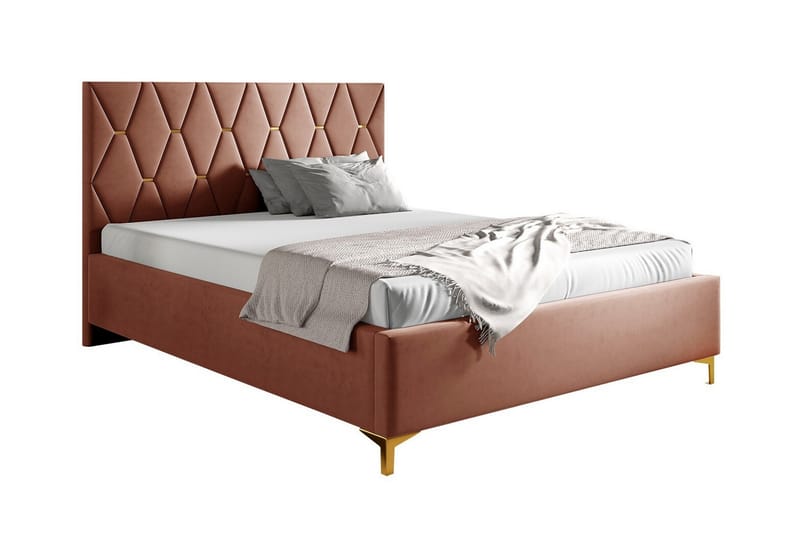 Boisdale Sengeramme 140x200 cm - Rosa/Beige - Sengeramme & sengestamme