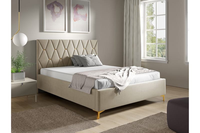 Boisdale Sengeramme 180x200 cm - Beige - Møbler - Senger - Sengeramme & sengestamme