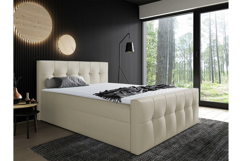 Boisdale Sengeramme 200x200 cm - Beige - Møbler - Senger - Sengeramme & sengestamme