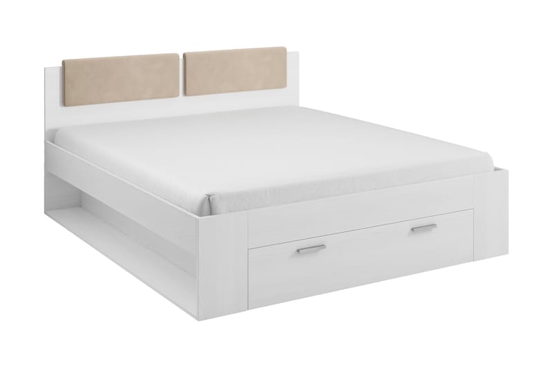 Bovera Sengeramme 180x200 cm Askegrå Hvit - Askegrå|Hvit - Sengeramme & sengestamme - Sammenleggbar seng