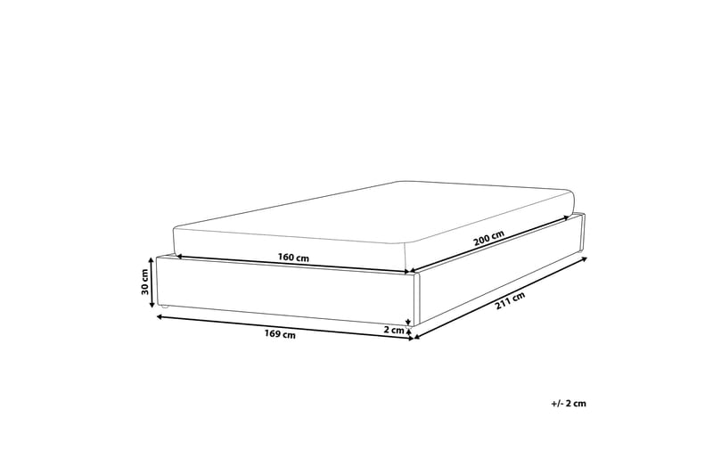 Dinan Dobbeltseng 160 | 200 cm - Beige - Møbler - Senger - Sengeramme & sengestamme