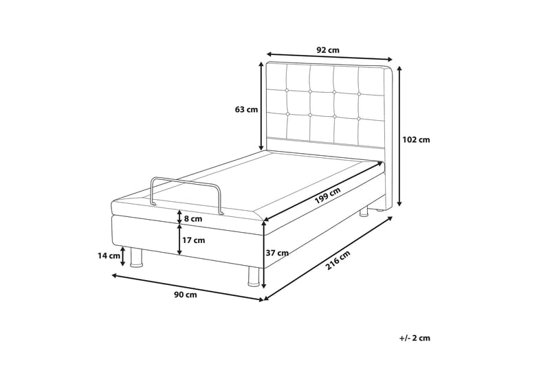 Duke Dobbeltseng 90 | 200 cm - Beige - Møbler - Senger - Sengeramme & sengestamme