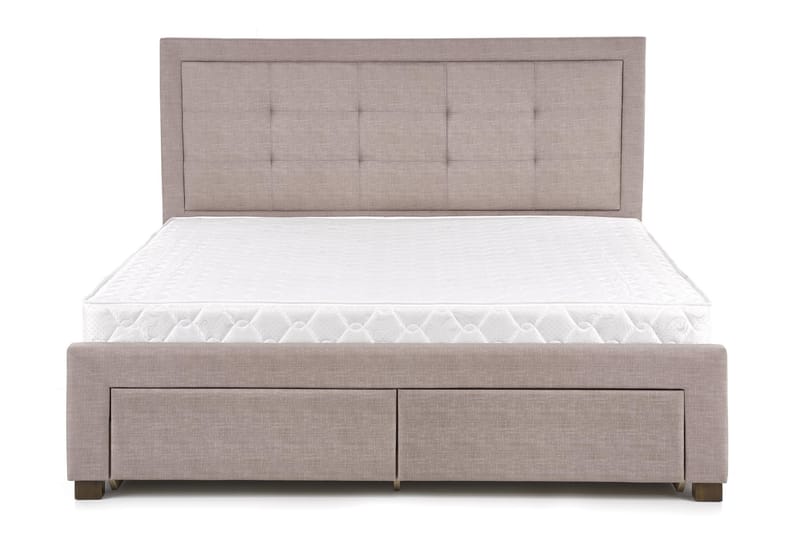 Elling Sengeramme 160x200 cm - Beige/Valnøtt - Sengeramme & sengestamme - Sammenleggbar seng