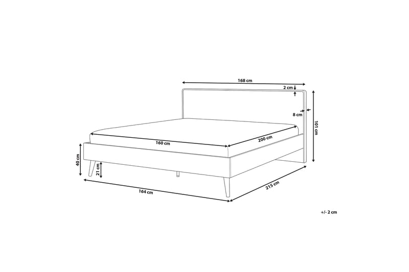 Furbish Kontinentalseng 160x200 - Tre/Natur - Møbler - Senger - Sengeramme & sengestamme