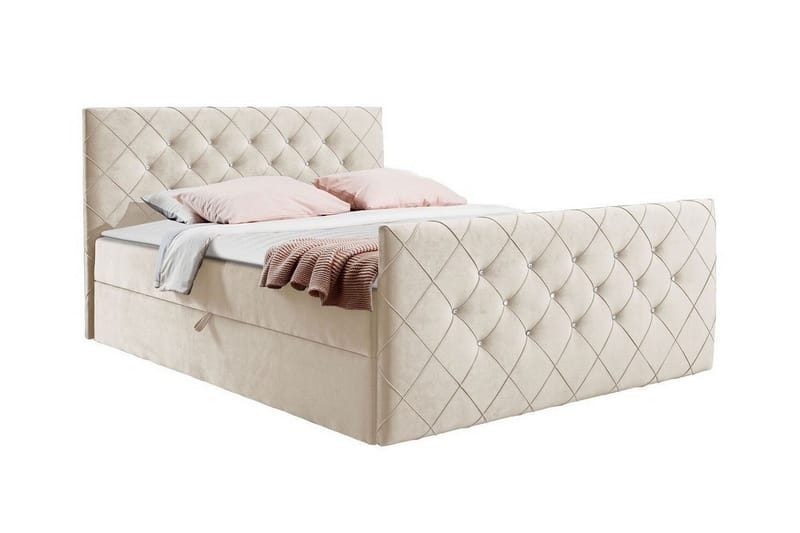 Hattie Sengeramme 140x200 cm - Beige/Lys Beige - Møbler - Senger - Sengeramme & sengestamme