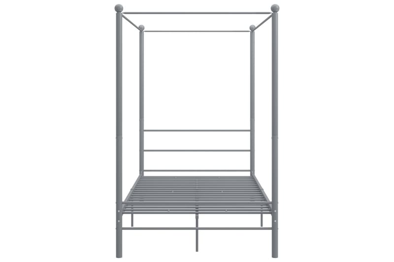 Himmelsengeramme grå metall 120x200 cm - Grå - Møbler - Senger - Sengeramme & sengestamme