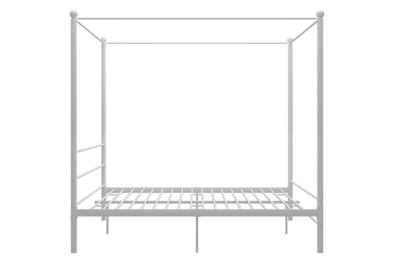 Himmelsengeramme hvit metall 200x200 cm - Hvit - Møbler - Senger - Sengeramme & sengestamme