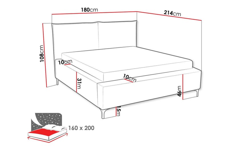 Knocklong Sengeramme 160x200 cm - Beige - Møbler - Senger - Sengeramme & sengestamme