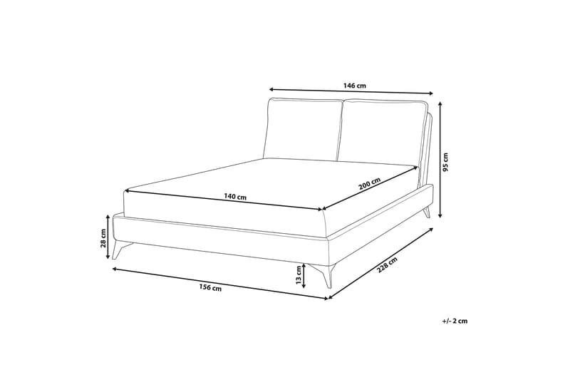 Lambes Kontinentalseng 140x200 - Beige - Møbler - Senger - Sengeramme & sengestamme