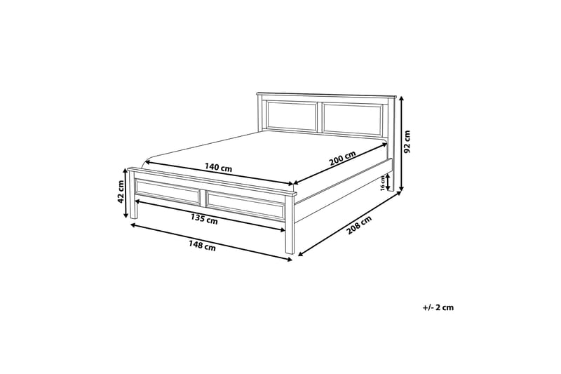 Olivet Dobbeltseng 140 | 200 cm - Blå - Møbler - Senger - Sengeramme & sengestamme