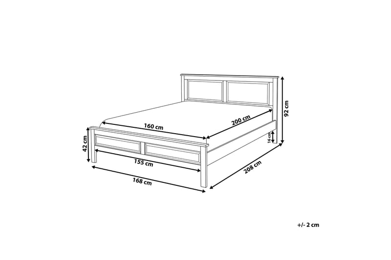 Olivet Dobbeltseng 160 | 200 cm - Blå - Møbler - Senger - Sengeramme & sengestamme