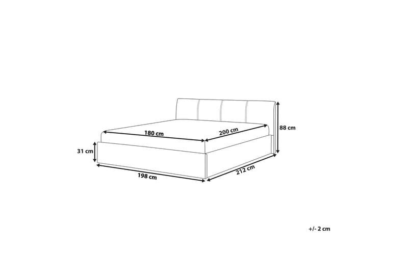 Orbey Dobbeltseng 180 | 200 cm - Beige - Møbler - Senger - Sengeramme & sengestamme