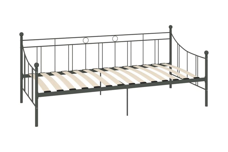 Ramme til dagseng grå metall 90x200 cm - Møbler - Senger - Sengeramme & sengestamme