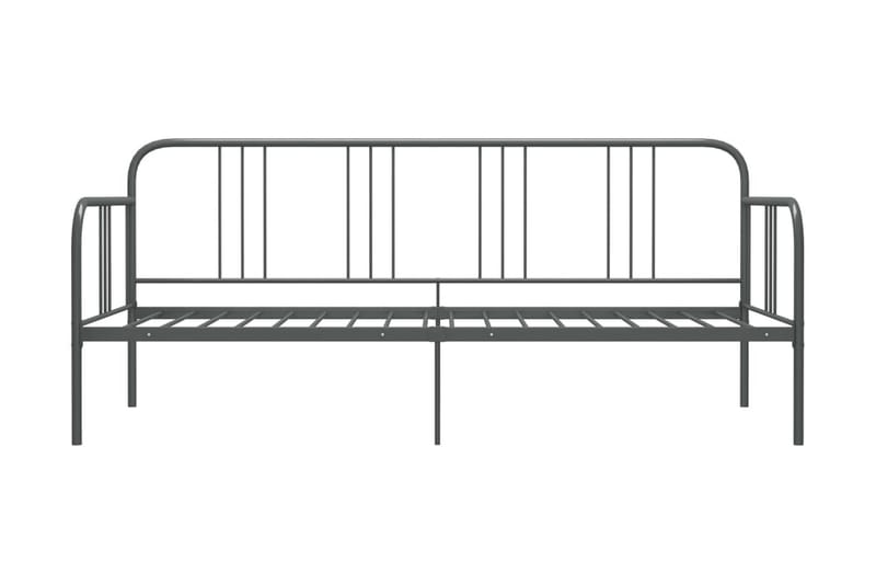 Ramme til sovesofa grå metall 90x200 cm - Grå - Møbler - Senger - Sengeramme & sengestamme