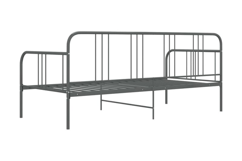 Ramme til sovesofa grå metall 90x200 cm - Grå - Møbler - Senger - Sengeramme & sengestamme