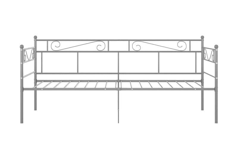 Ramme til sovesofa grå metall 90x200 cm - Grå - Møbler - Senger - Sengeramme & sengestamme