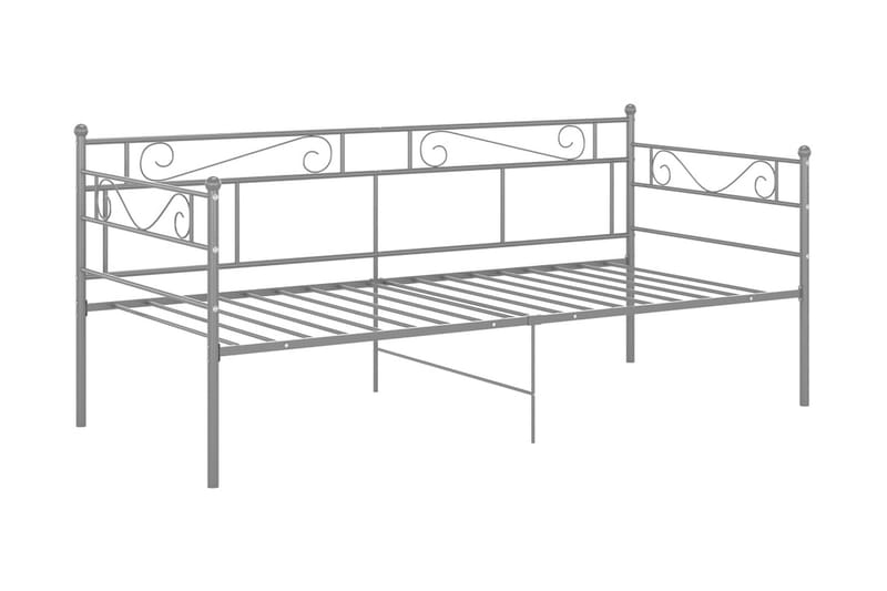 Ramme til sovesofa grå metall 90x200 cm - Grå - Møbler - Senger - Sengeramme & sengestamme