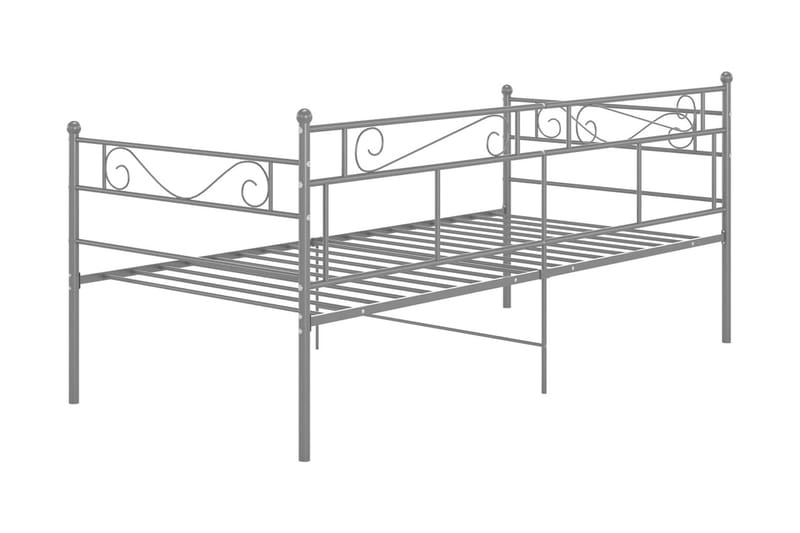 Ramme til sovesofa grå metall 90x200 cm - Grå - Møbler - Senger - Sengeramme & sengestamme