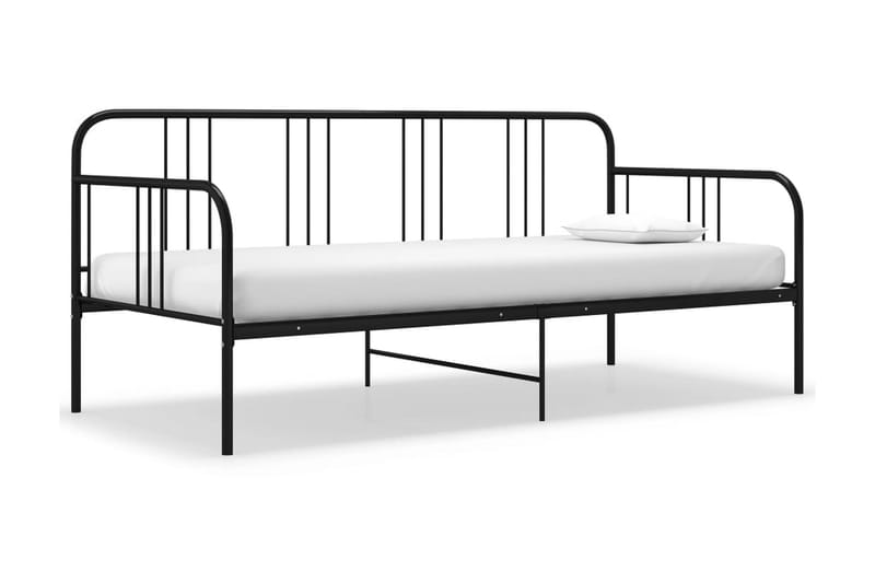 Ramme til sovesofa svart metall 90x200 cm - Svart - Møbler - Senger - Sengeramme & sengestamme