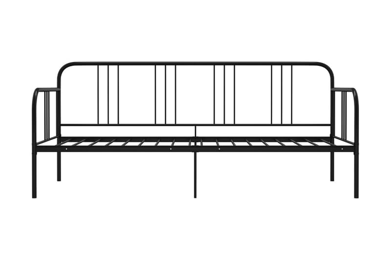 Ramme til sovesofa svart metall 90x200 cm - Svart - Møbler - Senger - Sengeramme & sengestamme