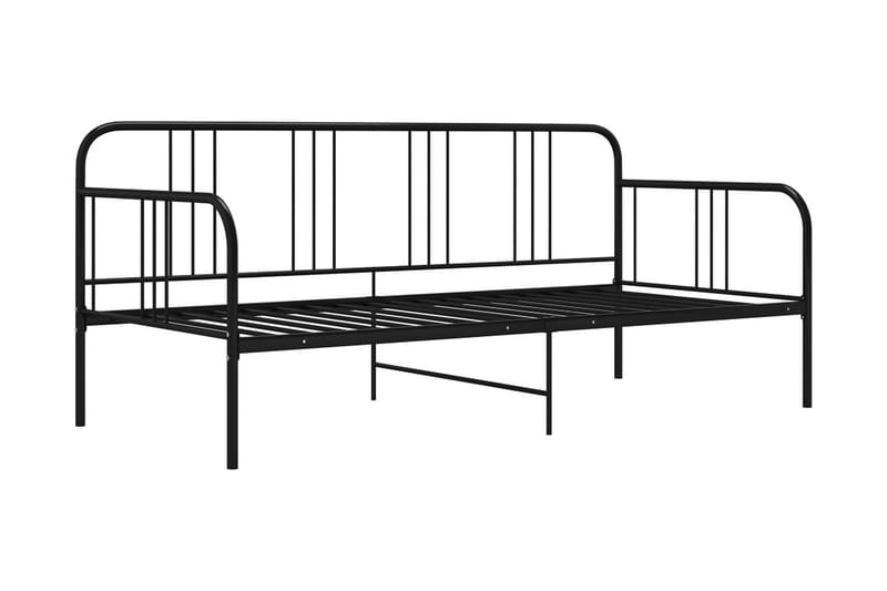 Ramme til sovesofa svart metall 90x200 cm - Svart - Møbler - Senger - Sengeramme & sengestamme