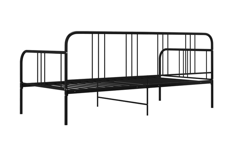 Ramme til sovesofa svart metall 90x200 cm - Svart - Møbler - Senger - Sengeramme & sengestamme