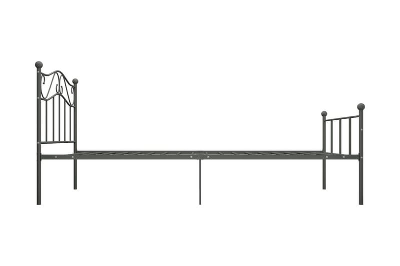 Sengeramme grå metall 100x200 cm - Grå - Møbler - Senger - Sengeramme & sengestamme