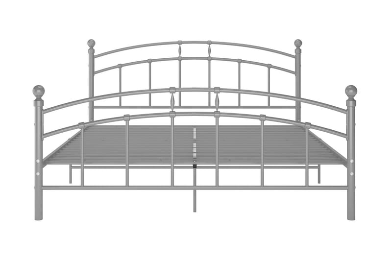 Sengeramme grå metall 200x200 cm - Grå - Møbler - Senger - Sengeramme & sengestamme