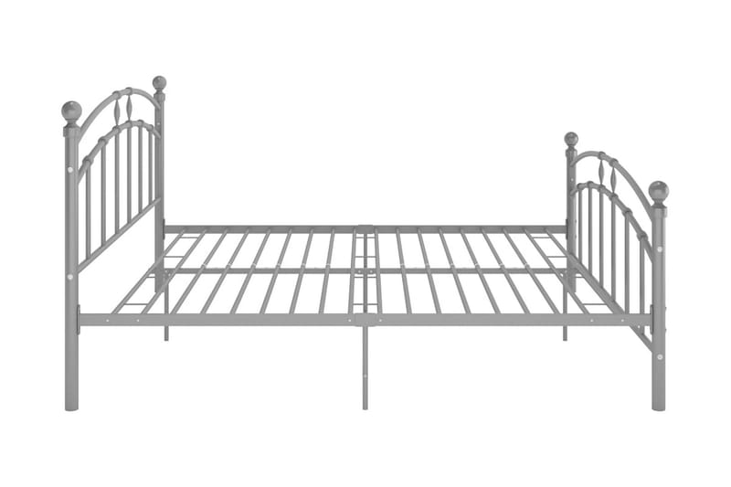 Sengeramme grå metall 200x200 cm - Grå - Møbler - Senger - Sengeramme & sengestamme