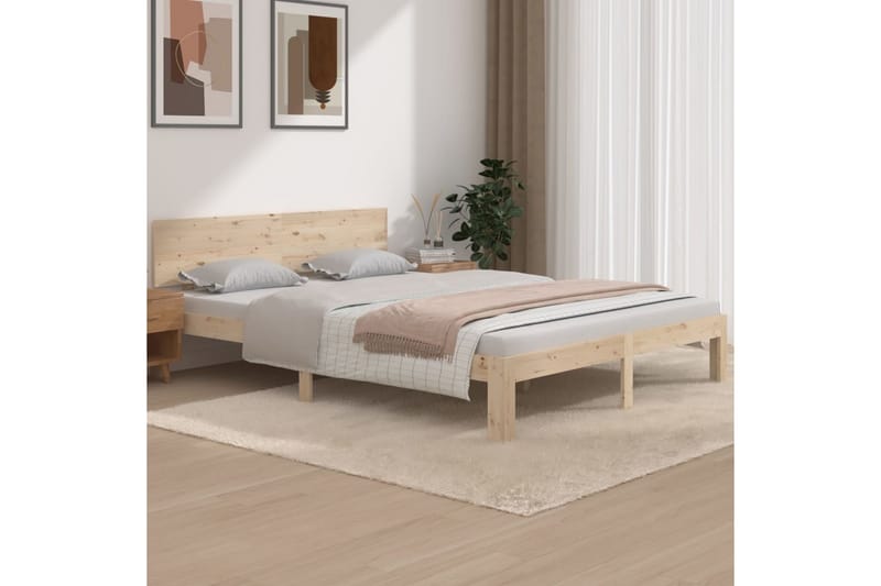 Sengeramme heltre 150x200 cm 5FT King Size - Brun - Møbler - Senger - Sengeramme & sengestamme