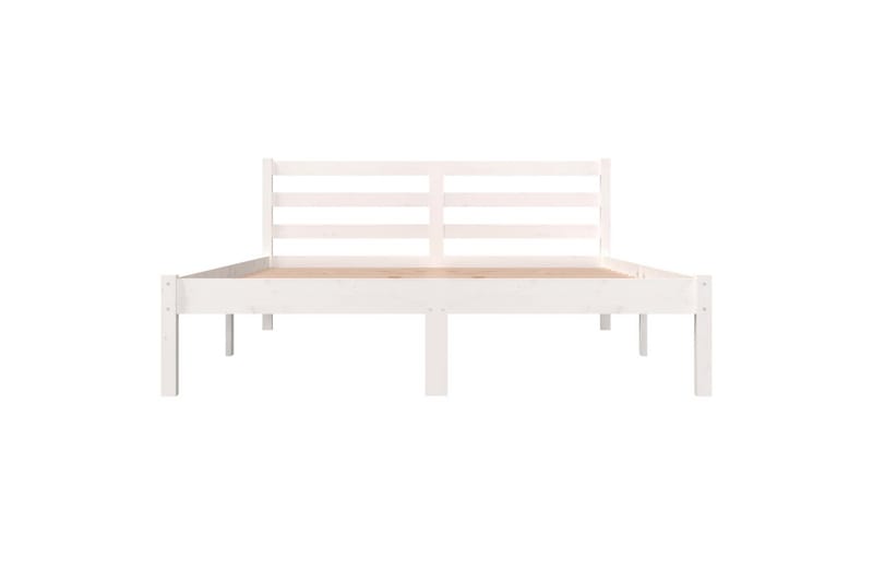 Sengeramme heltre furu 135x190 cm hvit 4FT6 Double - Hvit - Møbler - Senger - Sengeramme & sengestamme