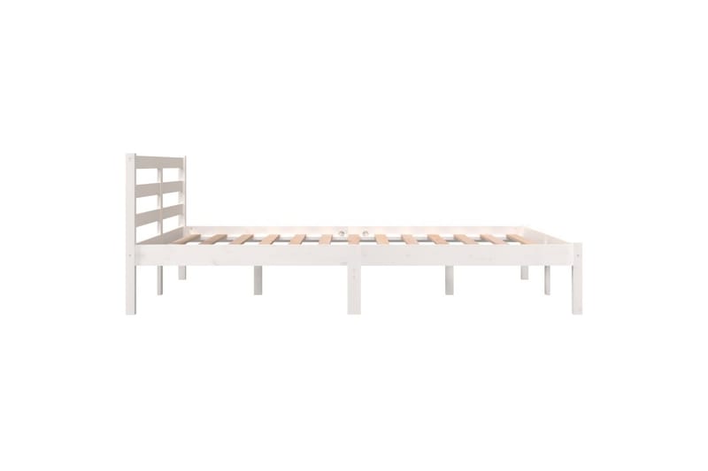 Sengeramme heltre furu 135x190 cm hvit 4FT6 Double - Hvit - Møbler - Senger - Sengeramme & sengestamme