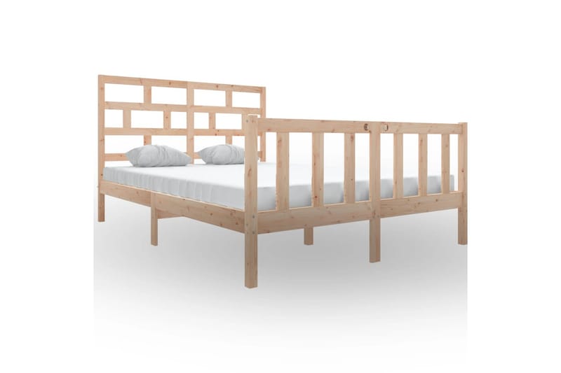 Sengeramme heltre furu 150x200 cm 5FT King Size - Brun - Møbler - Senger - Sengeramme & sengestamme